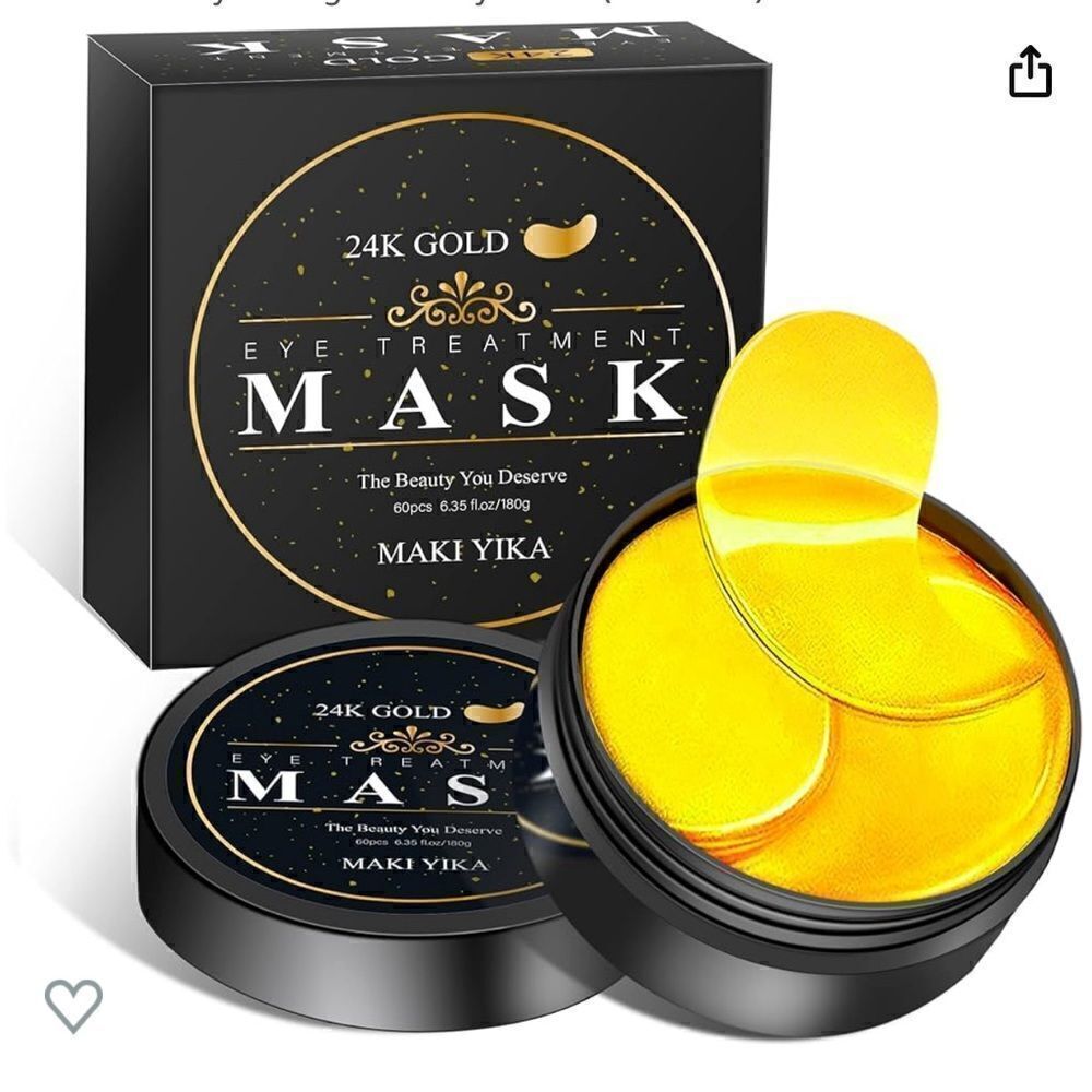 1 box Under Eye Patches for Wrinkles - 24K Gold Puffy Eyes & Dark Circ…